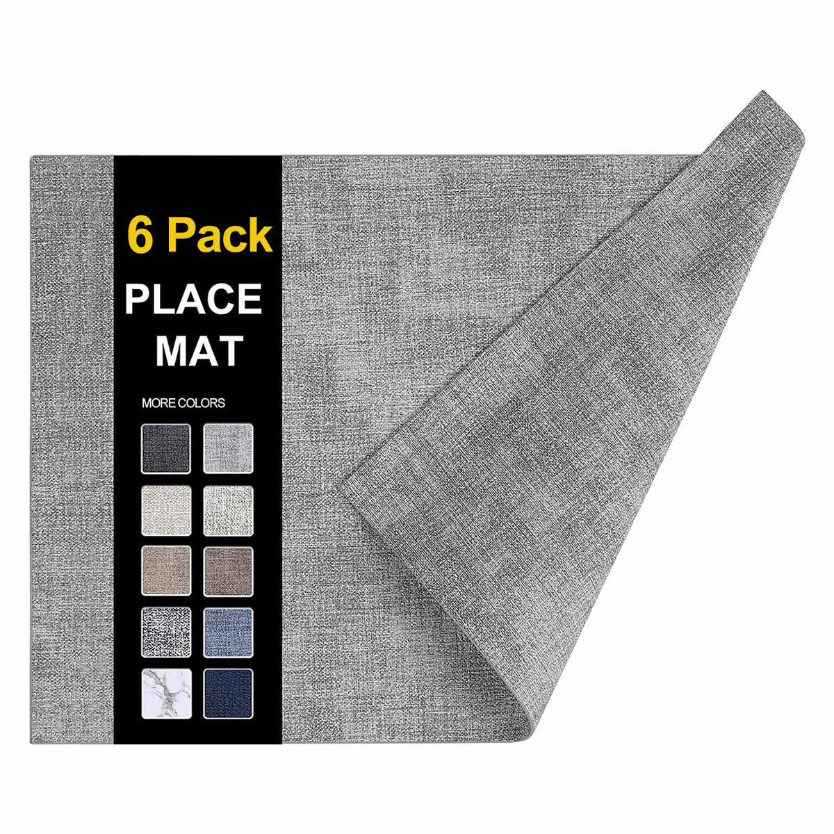 Homing faux leather placemats laid out on dining table preventing spills