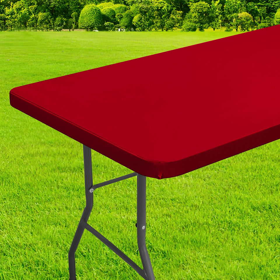 Homing rectangle table cloth cover with elastic edge for secure, flat placement.