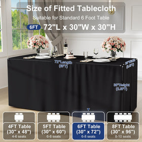 Homing two tablecloths neatly stacked for fast event setup