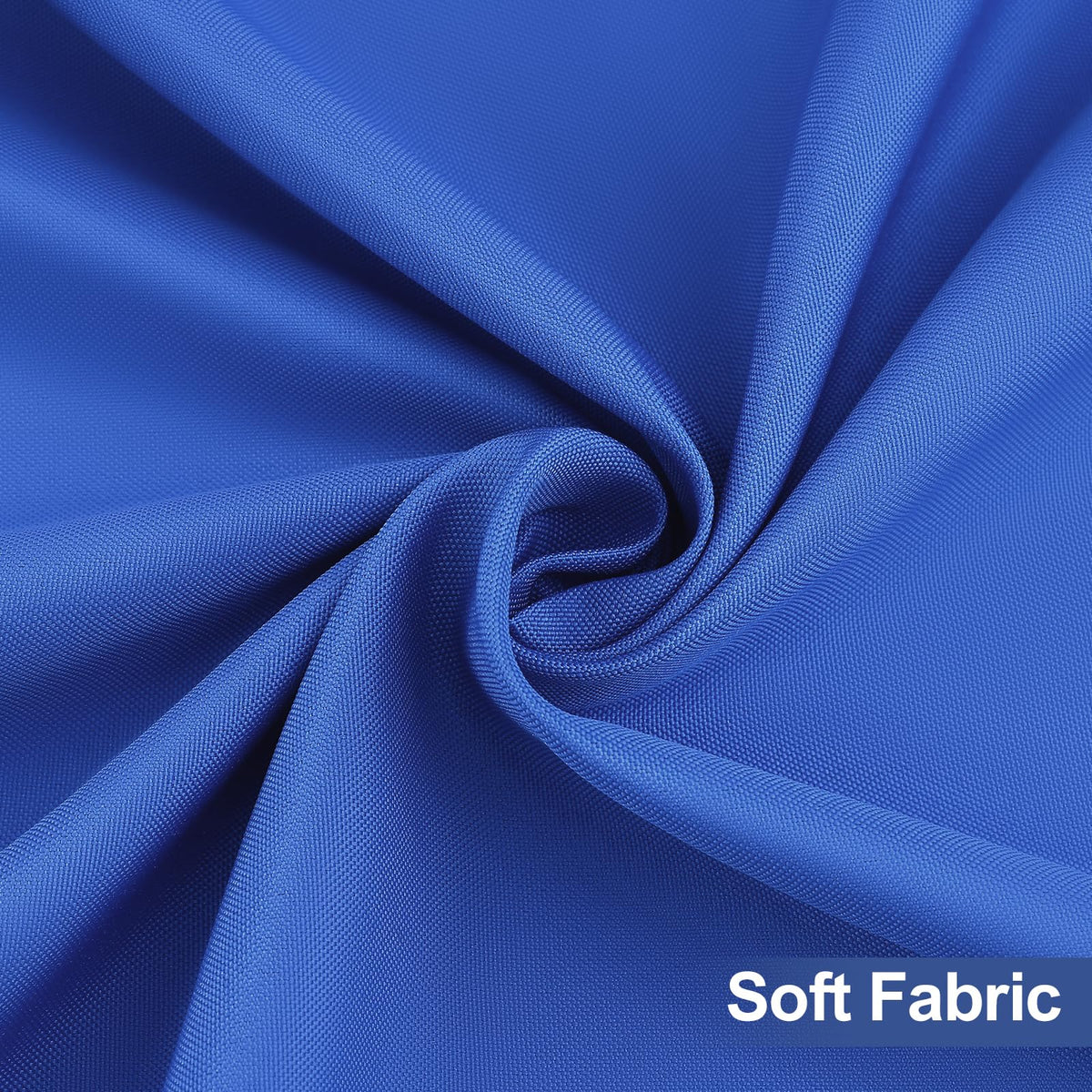Homing washable table protector in blue is easy to clean after outdoor meals.