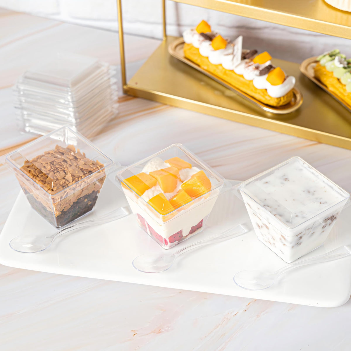 HOMIP cups for party and catering dessert displays, versatile and stylish.