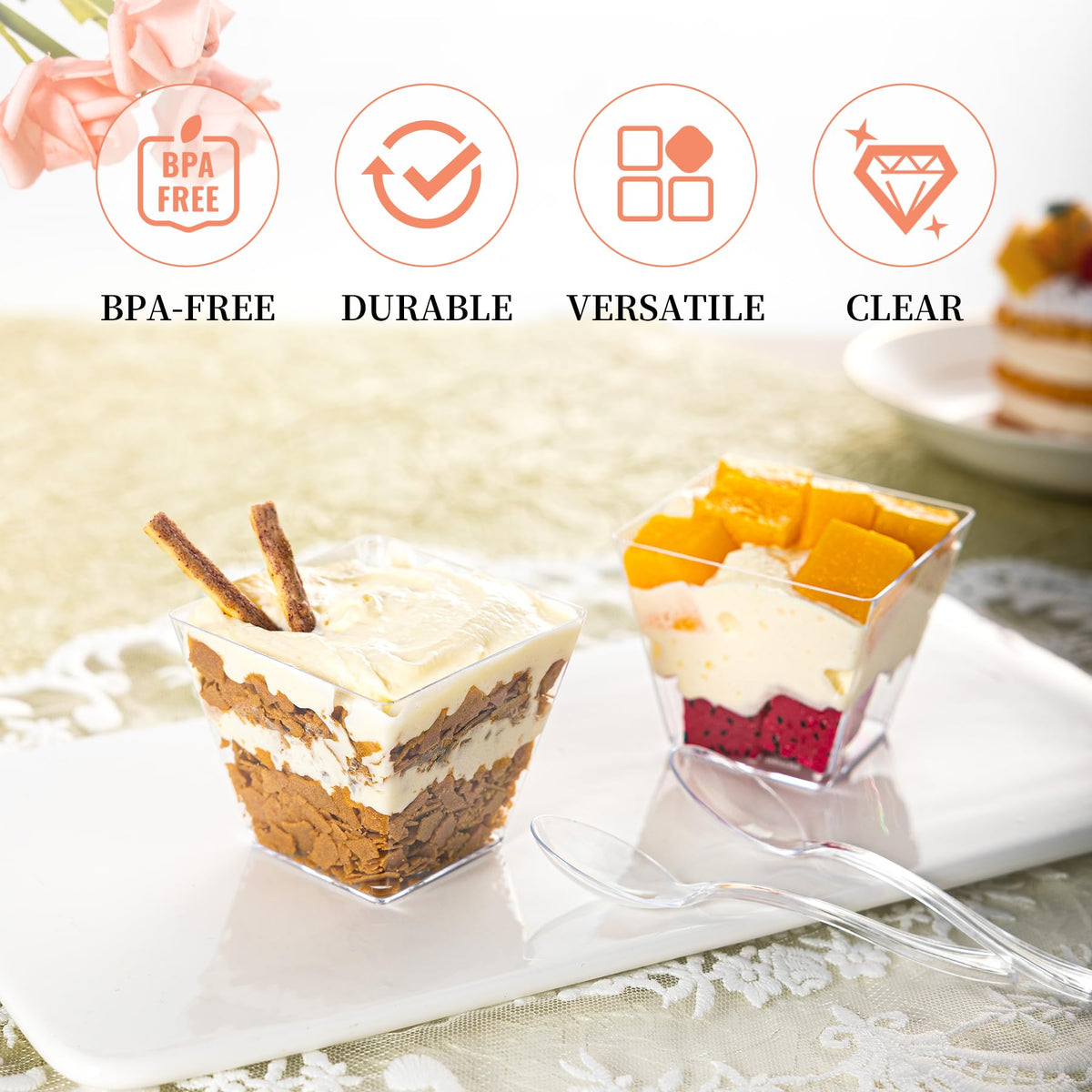 HOMIP dessert cups are perfect for parties and casual gatherings.