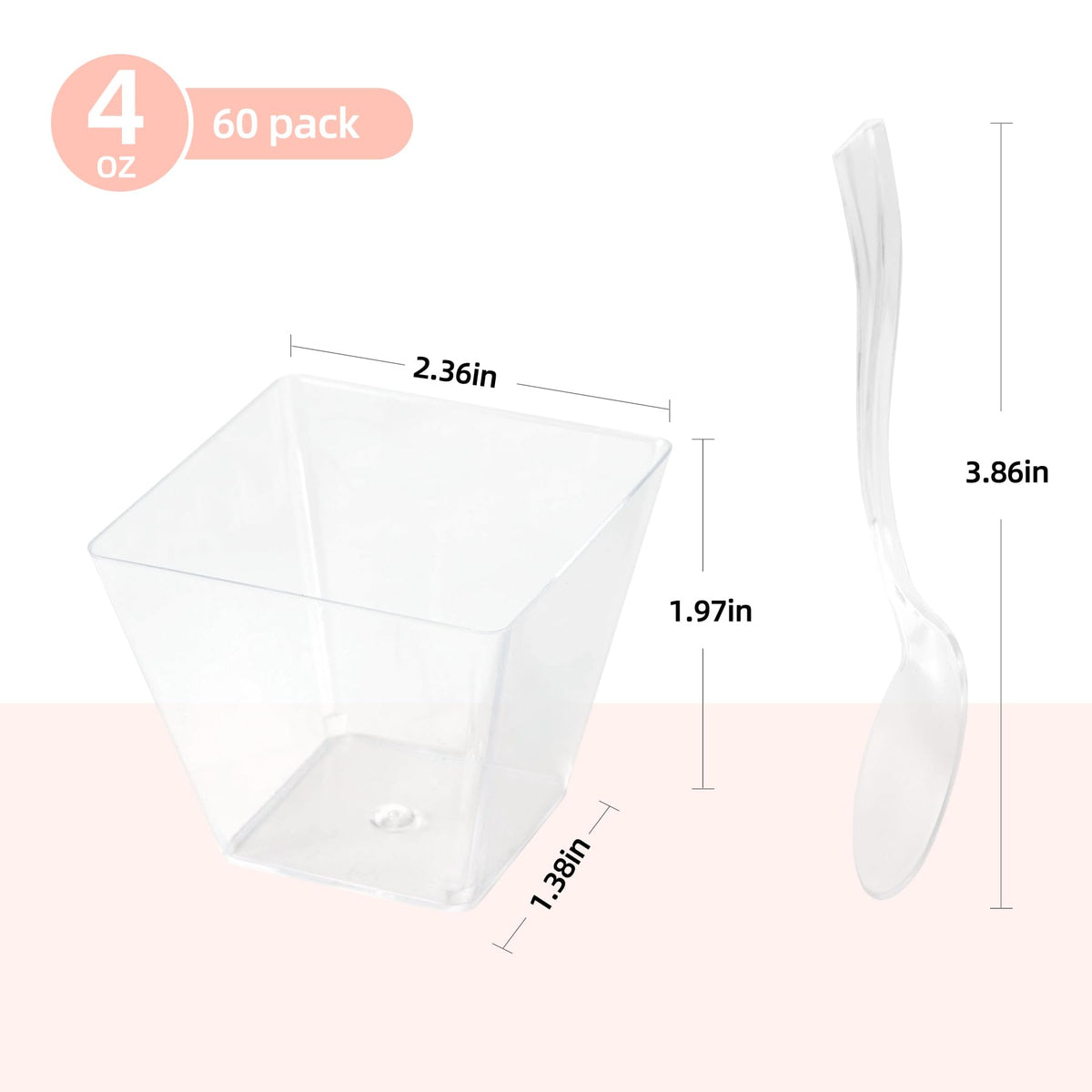 HOMIP spoons-included dessert cups offer convenient serving at parties.
