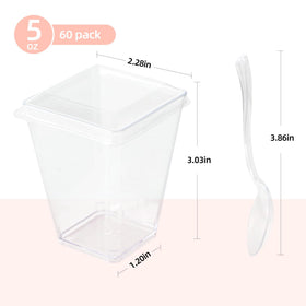 HOMIP spoons included with sturdy cups for easy self-serve desserts.