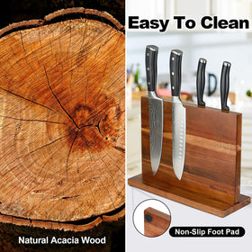 Homiqueen easy clean acacia wood finish resists wear and simplifies maintenance