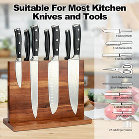 Homiqueen magnets on both sides securely hold knives for safe storage