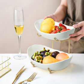 HOMKULA party-ready display as a centerpiece with fruit and treats
