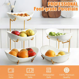 HOMKULA gold-white stand top view highlights space-saving design