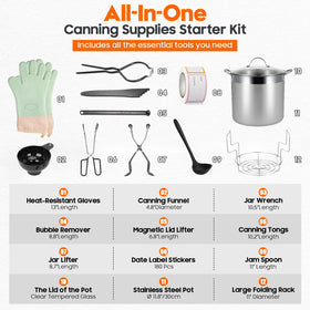HOMKULA dishwasher-safe equipment simplifies cleanup after canning sessions