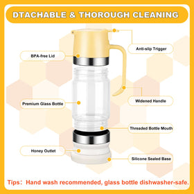 HOMKULA glass bottle is easy to fill and clean for daily use