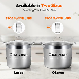 HOMKULA rust-resistant stainless steel ensures long-lasting canning performance