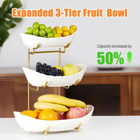 HOMKULA tiered fruit stand on kitchen counter ideal for parties
