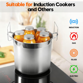 HOMKULA water bath canner with safe lifting handle for jars