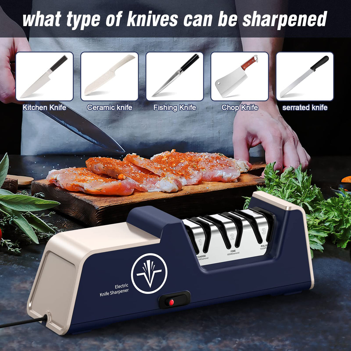 Homly sharpener design emphasizes safety and low-noise operation.