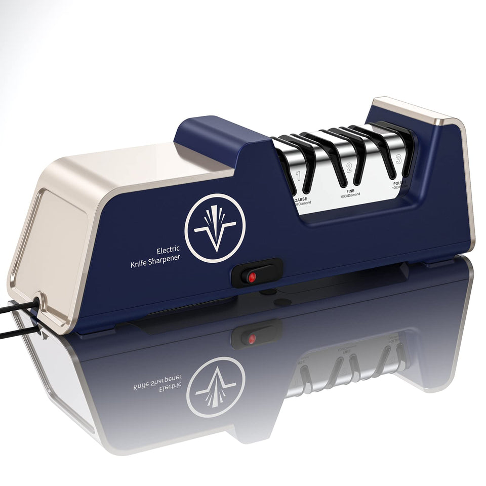 Homly sharpener stage 1 and 2 sharpening kitchen blades with diamond abrasives.