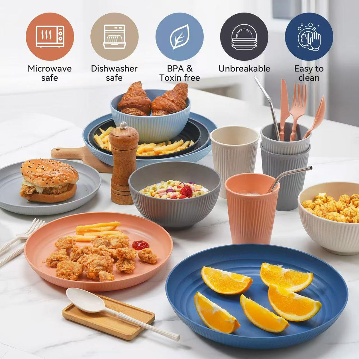 Hommaly lightweight stackable design saves kitchen counter space.