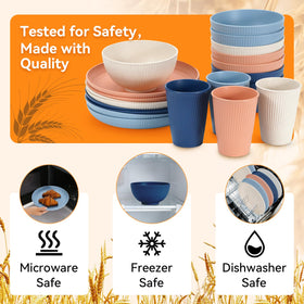 Hommaly beige wheat straw cups ideal for beverages at home or on the go.