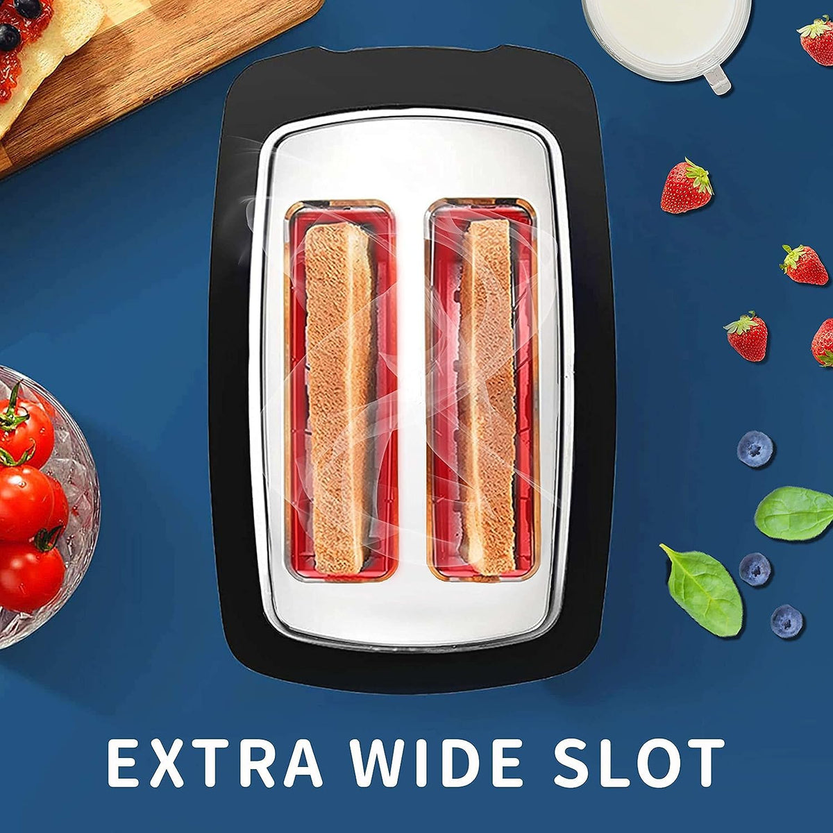 Hommater Toaster bagel function delivering even toasting