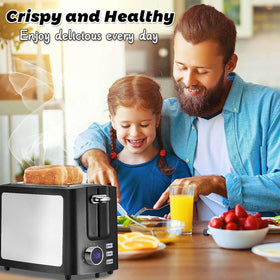 Hommater Toaster removable crumb tray and cord storage for easy cleanup