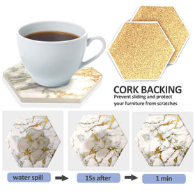 Hommtina cork base guards furniture from scratches while absorbing condensation