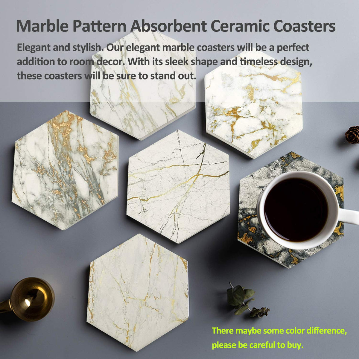 Hommtina absorbent ceramic surface helps prevent watermarks on tables