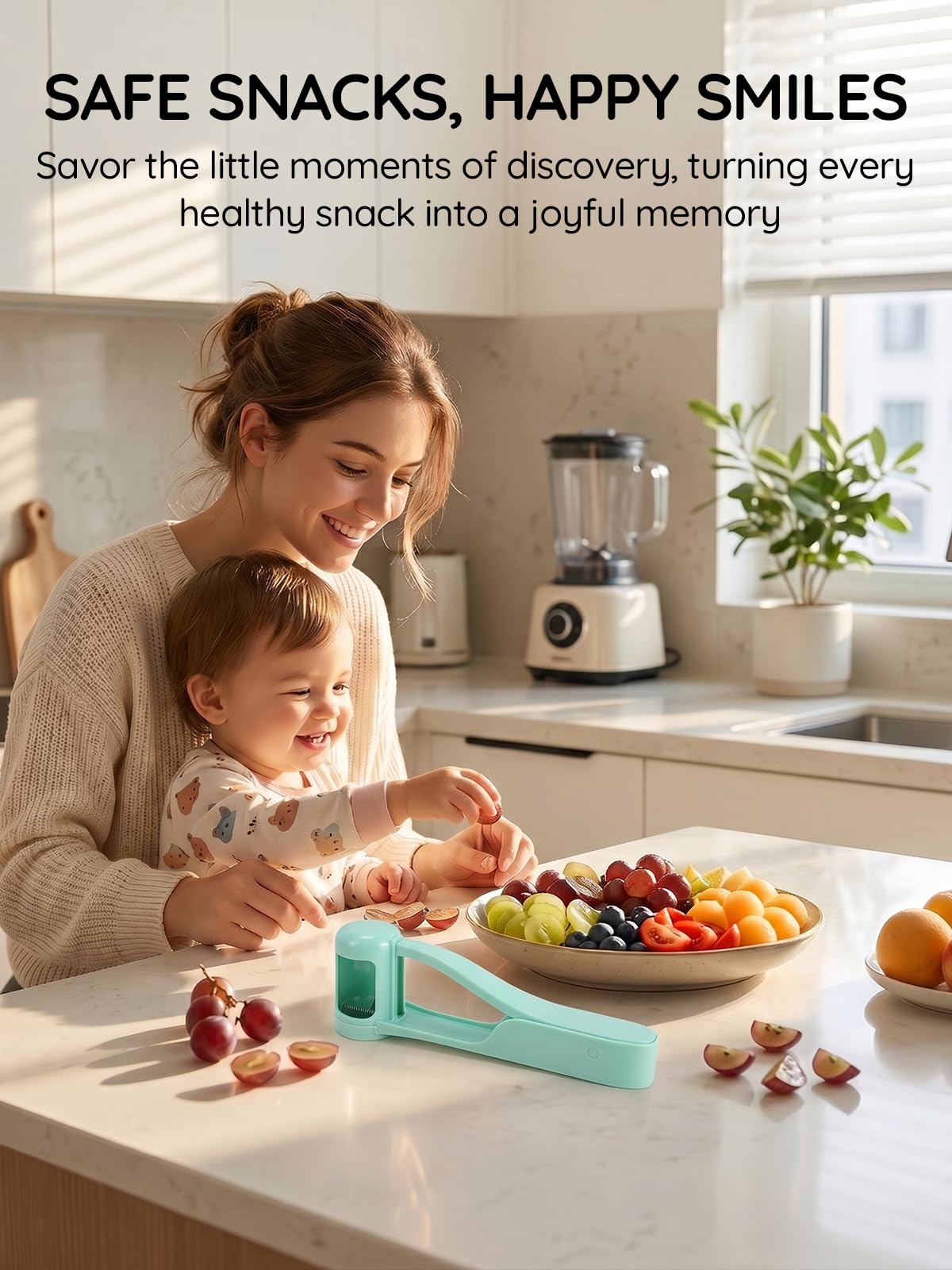 Homnoble patent-protected grape cutter offering a reliable travel-friendly fruit prep tool