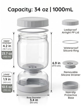 Two-pack design is ideal for olives, jalapeños, or pickles.