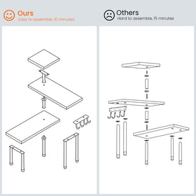Homode adjustable lower shelves offer flexible left-right placement.