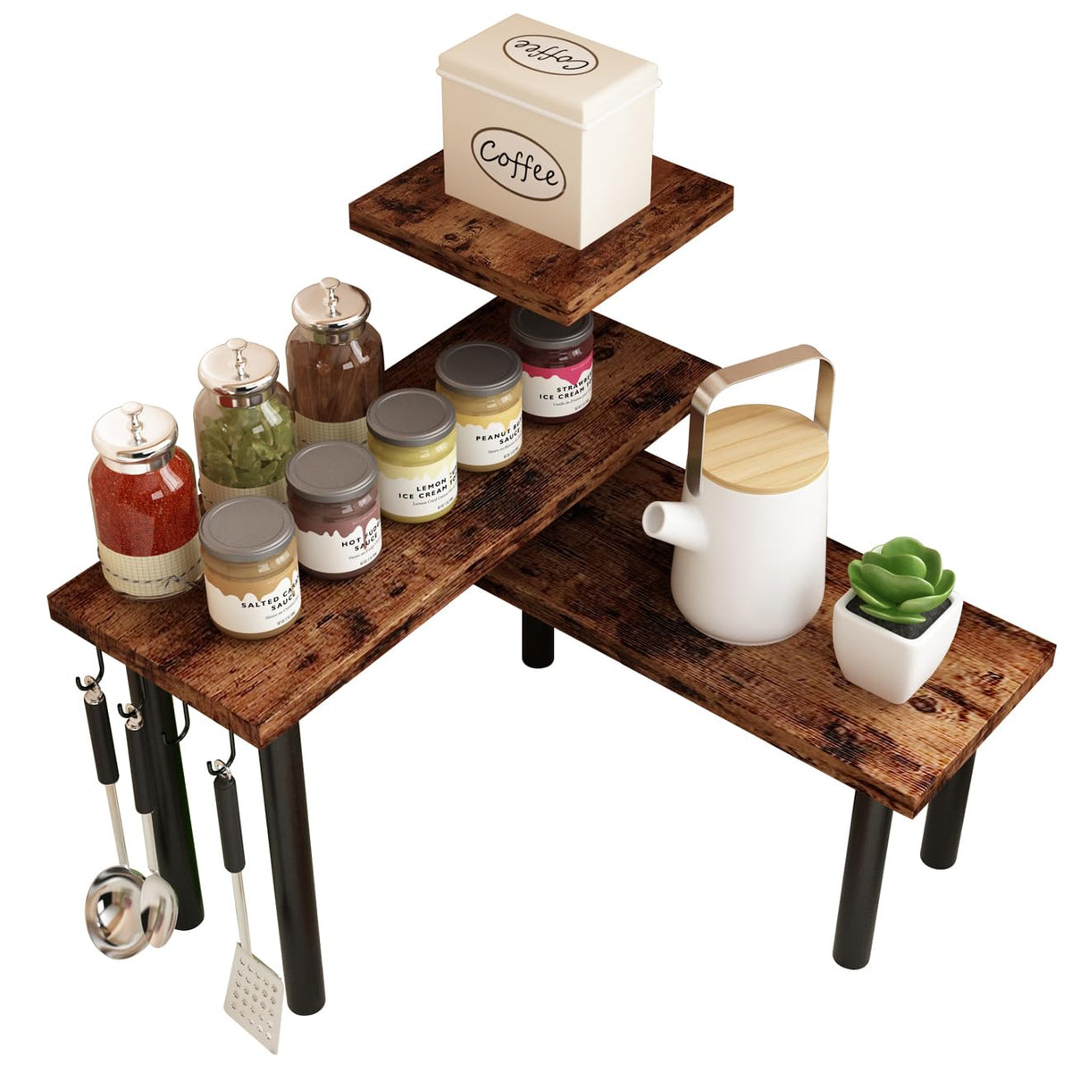 Homode easy-assembly shelf helps you set up quickly.