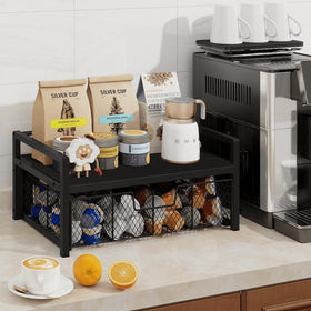 Homode matte black metal frame adds sleek style to any counter or shelf