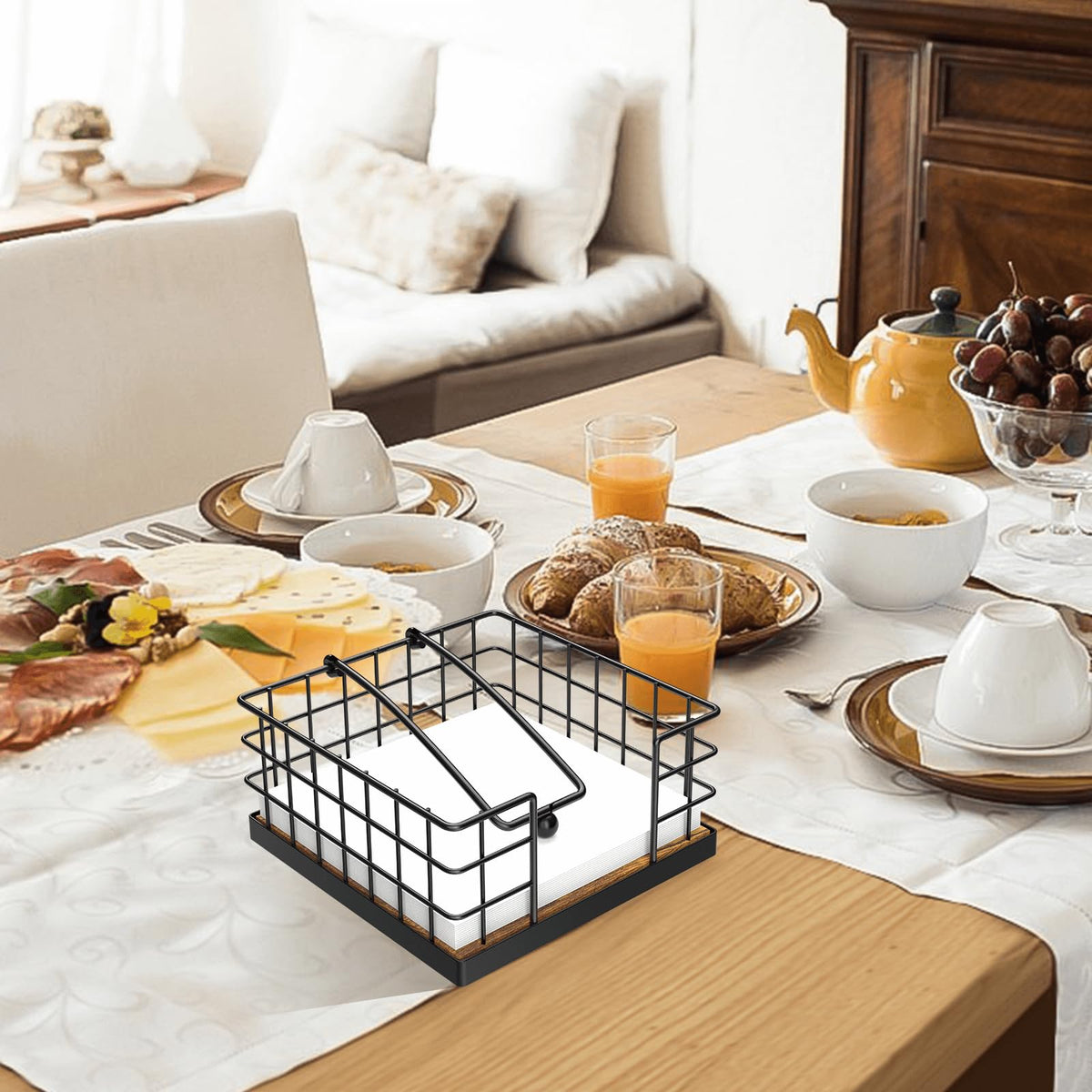 Homode napkin holder dimensions 7.87 by 7.87 inches
