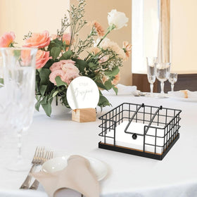 Homode napkin holder has non-slip pads to protect surfaces