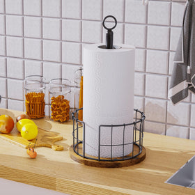 Homode paper towel holder free-standing design for small spaces