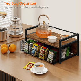 Homode top-tray tea station holds cups and essentials securely.