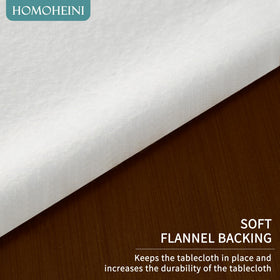HOMOHEINI durable vinyl table cover resists water and oils.
