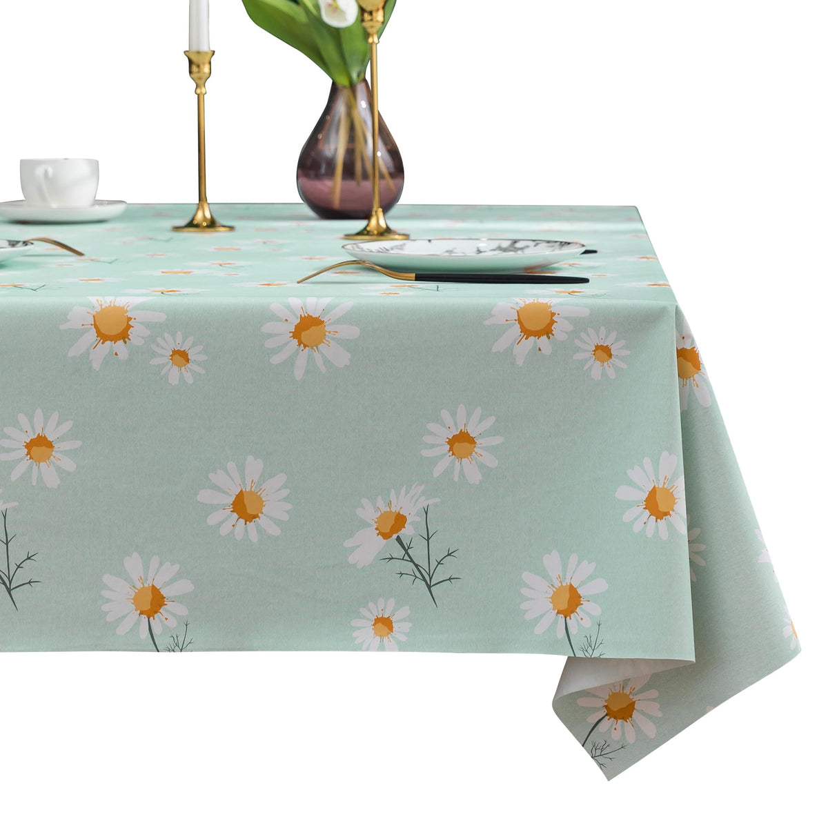 HOMOHEINI rectangle table cloth waterproof 52x70 protects surfaces from spills.