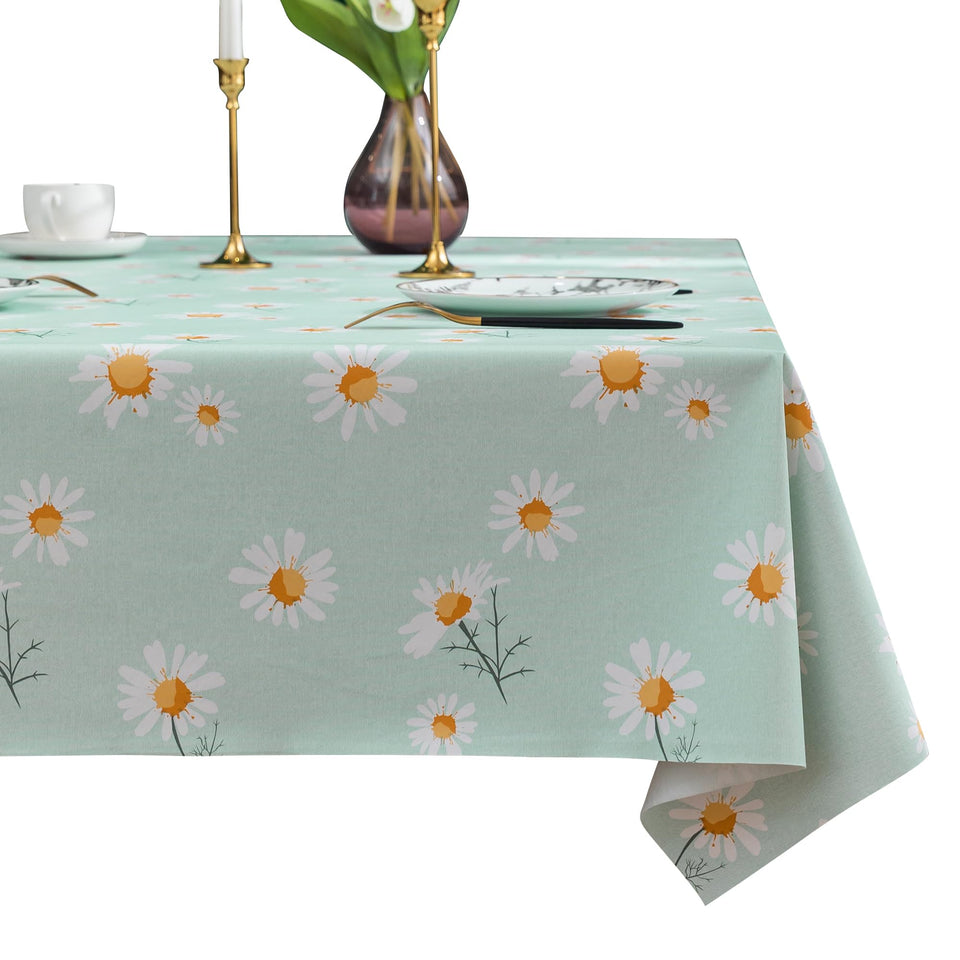 HOMOHEINI rectangle table cloth waterproof 52x70 protects surfaces from spills.