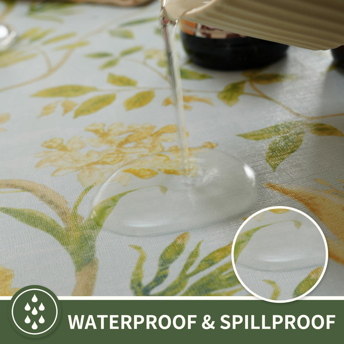 HOMOHEINI waterproof table cloth used for indoor and outdoor dining
