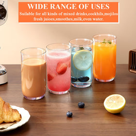 HOMQUEN versatile beverage glasses for beer, cocktails, tea, and coffee