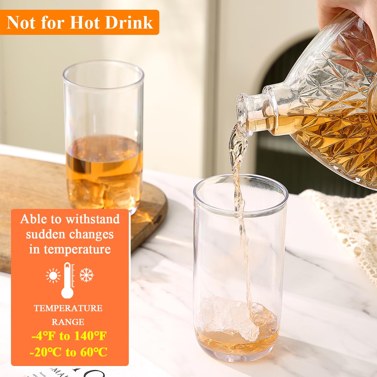 HOMQUEN outdoors-friendly glasses ready for picnics and barbecues