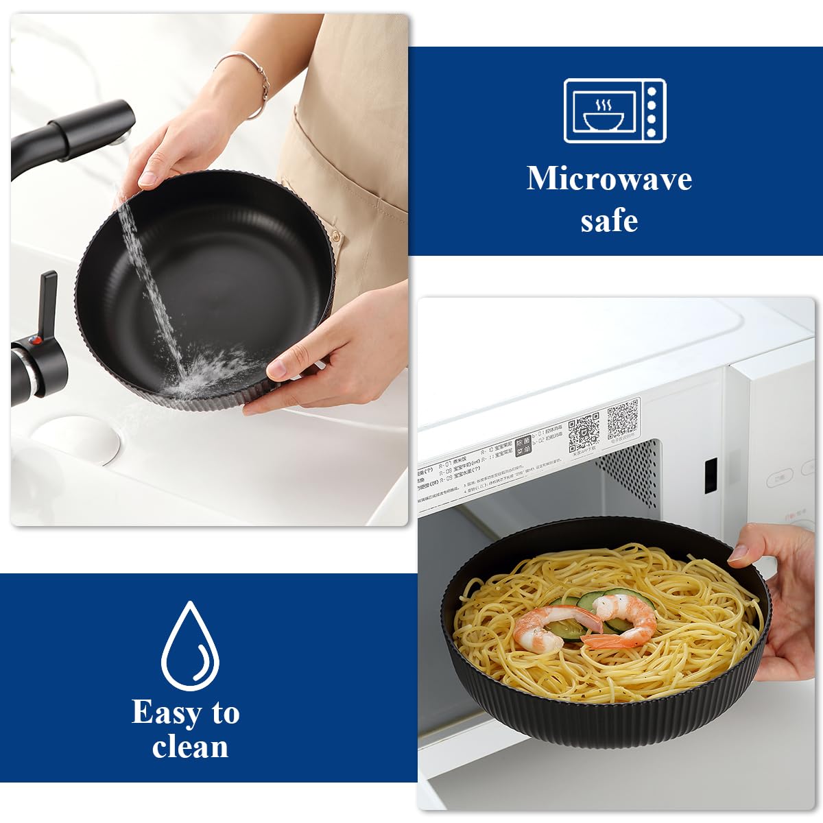 HOMQUEN 37oz capacity supports hearty servings and leftovers