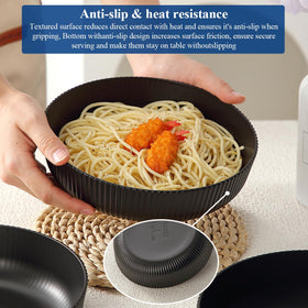 HOMQUEN unbreakable plastic bowls resist drops, great for kids and pets