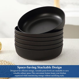 HOMQUEN black bowls withstand daily use while maintaining shine