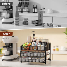 Homsorout waterproof surface protects your coffee corner from spills.
