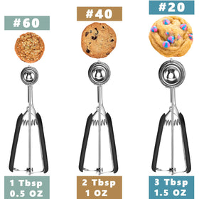 HOMURE H 2 Tbsp scoop enables balanced portions for even baking.