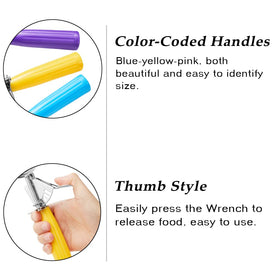 HOMURE H three-color anti-slip handles for secure control.