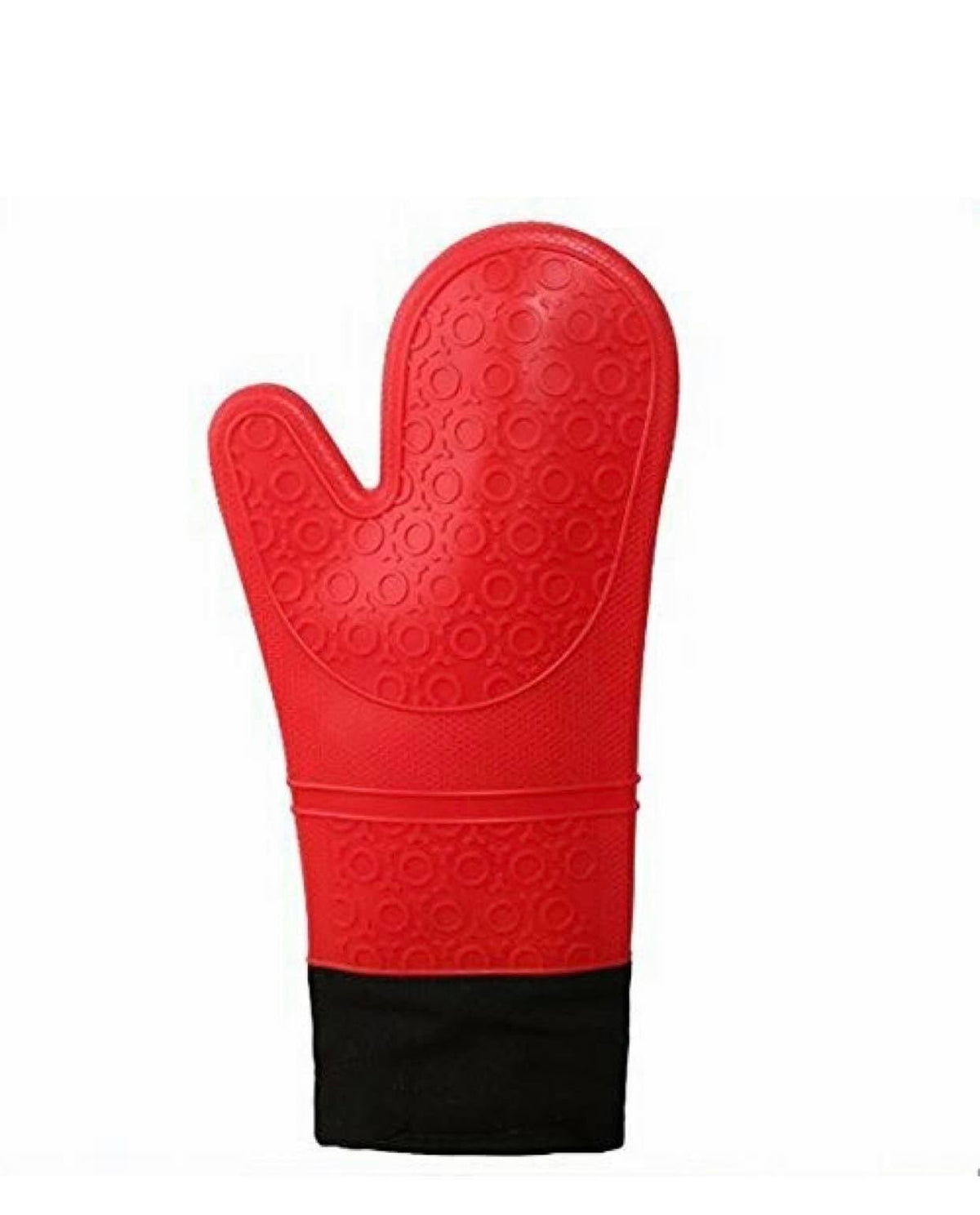 HOMWE BPA-Free silicone oven mitts with extended length for safer oven handling and reach