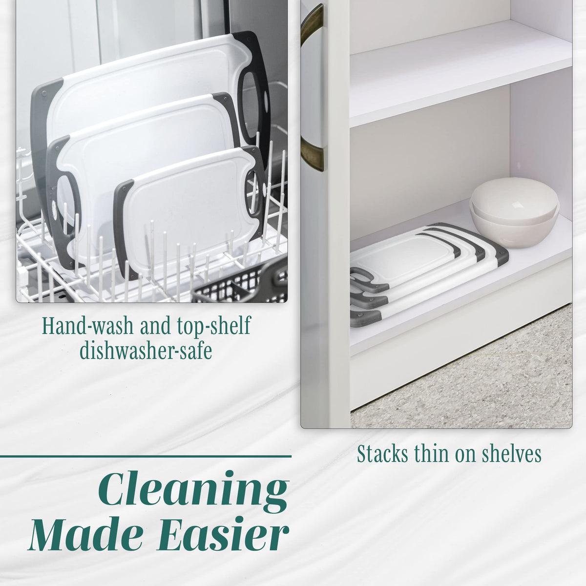 HOMWE reversible boards offer two sides for different tasks.