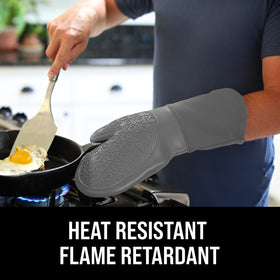 HOMWE non-slip textured palm helps grip hot pots securely.