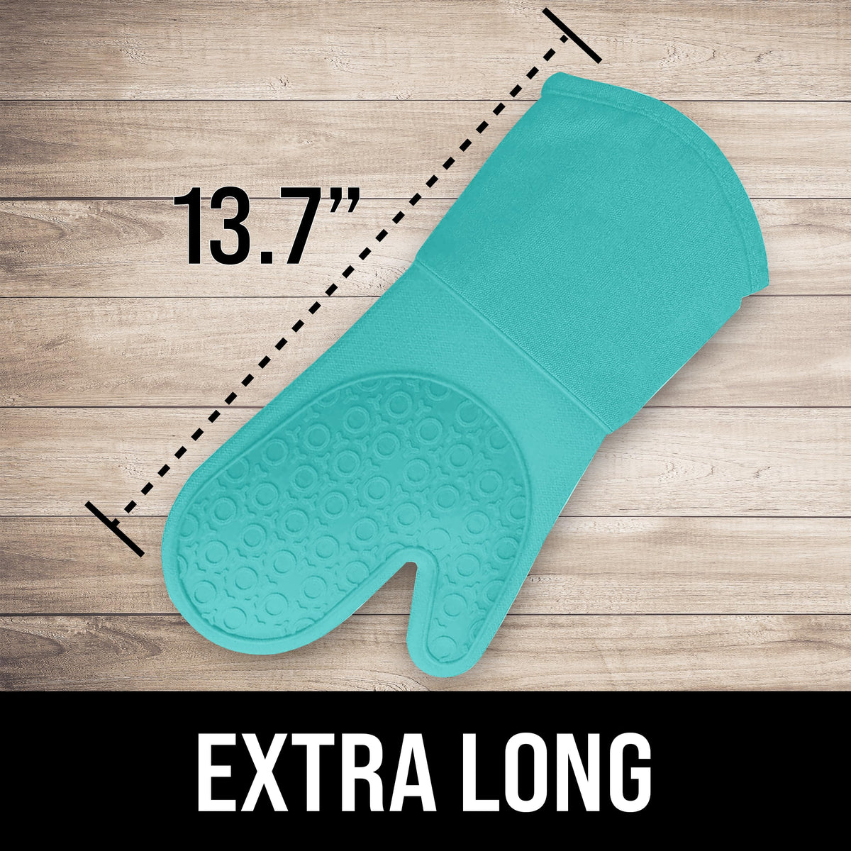 HOMWE silicone mitts waterproof and steam-resistant for dry hands while handling hot pots